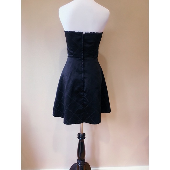Vintage Strapless Fit Flare Little Black Dress - Picture 3 of 3